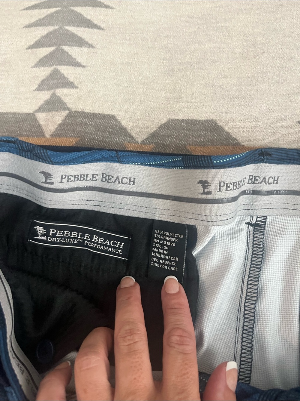 Pebble Beach Men's Performance Golf Shorts with built in Belt